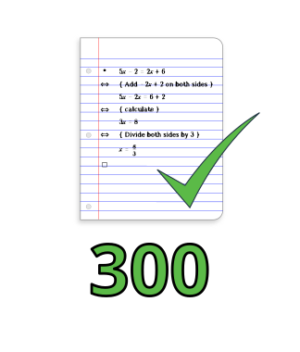 300 checks