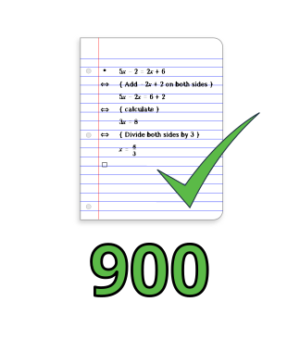 900 checks